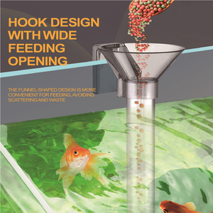 ZOOBAM Atacado Acrílico Transparente Fish Tank Alimentação Tubo Aquário Alimentador De Camarão com Ventosas Anel Alimentador De Peixe - Product Image 2