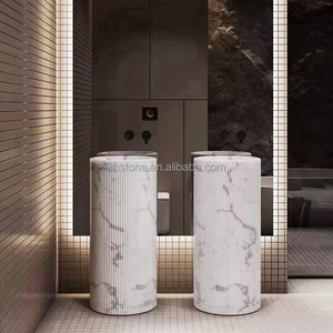 Lavabo d'intérieur <span class=keywords><strong>en</strong></span> <span class=keywords><strong>pierre</strong></span> de marbre blanc naturel, salle de bain, lavage à la main, colonne d'évier, Lavabo d'eau, toilette, <span class=keywords><strong>pas</strong></span> <span class=keywords><strong>cher</strong></span>, <span class=keywords><strong>en</strong></span> vente - Product Image 2