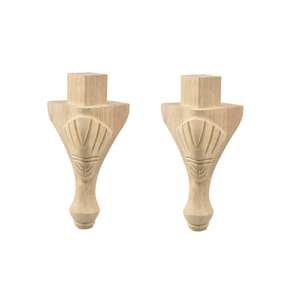 Wooden Replacement Sofa Feet Dresser Sofa Couch Legs <b>Dining</b> <b>Chair</b> Queen Anne Style Unfinished Wood Sofa Legs - Product Image 3
