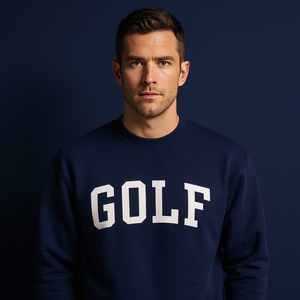 Pull à col rond en maille épaisse pour homme, 400 g/m², 50 % coton, 50 % polyester, avec logo personnalisé brodé pour impression en relief, automne, uni - Product Image 1