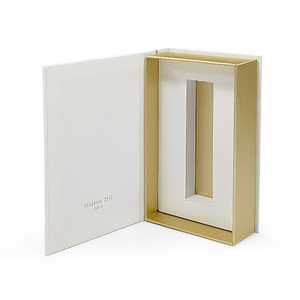 High End Magnetic <b>Book</b> Shape Custom Logo Solid Rigid Cardboard Gift <b>Boxes</b> Embossing Recycled Materials for Perfume Lipstick - Product Image 3