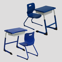 Table en plastique bon marché pour collège, meubles de salle de classe, bureau et chaise d'étudiant à hauteur réglable pour étudiant
