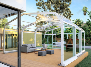 Salle de soleil en <span class=keywords><strong>aluminium</strong></span> et verre Maison 4 saisons avec véranda murale Série 6000 Grade pour décorations toute l'année - Product Image 4