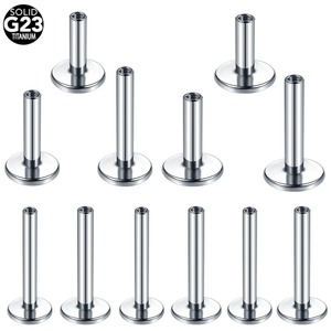 10 cái G23 Titan labret Barbell bộ phận cho môi xuyên Bông tai Stud nội bộ ren xuyên thay thế phụ kiện - Product Image 4