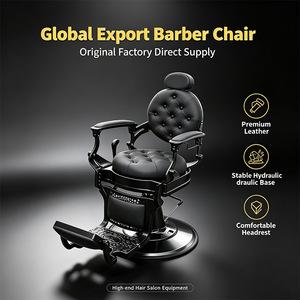Fauteuil de Barbier Vintage Robuste 200kg en Cuir PU Imperméable Mousse Haute Résilience pour Nouvelle Ouverture de Salon et Aménagement de Boutique - Product Image 5
