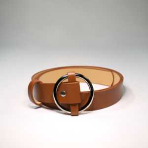 Cinturón Básico para Mujer con Hebilla de Anillo en D, Estilo Casual, de Cuero PU - Product Image 1