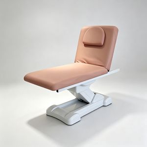 Lit de soin électrique réglable en acier inoxydable de luxe personnalisé pour salon de beauté, avec 2 moteurs, pour soins du visage et des cils - Product Image 1