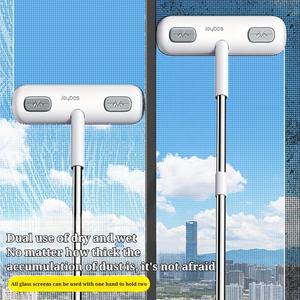 Brosse de Nettoyage Magique pour <span class=keywords><strong>Vitres</strong></span> avec Manche Extensible et Tête en Maille Nylon Durable pour Élimination des Poils d'Animaux et Nettoyage Portes/Fenêtres - Product Image 2