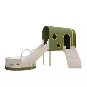 อุปกรณ์เล่นในร่มติดตั้งง่าย  บ้าน<span class=keywords><strong>เด็ก</strong></span>เล่นแบบอินเทอร์แอคทีฟ  พร้อมอุโมงค์คลาน  สไลเดอร์หมุน  ปราสาท <span class=keywords><strong>เหมาะ</strong></span>สำหรับร้านกาแฟ - Product Image 2