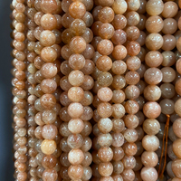 Perles en pierres précieuses naturelles en gros, 6 mm, 8 mm, 10 mm, perles rondes lisses, perles en pierres brutes pour la fabrication de bijoux