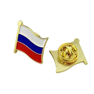Pin de solapa personalizado con bandera de Rusia, bandera ondeante del imperio ruso, esmalte hecho de Metal, sombrero de recuerdo, insignia de Pin de solapa Patriótica para hombres y mujeres - Product Image 3