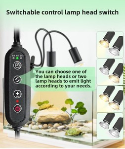 Bò sát Nhiệt Đèn đôi đầu đèn với kẹp UV UVB bò sát ánh sáng với chu kỳ thông minh hẹn giờ cho rùa râu rồng Thằn Lằn - Product Image 3