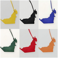Pays du Moyen-Orient transfrontaliers pendentif en forme de carte sac à main en cuir PU accessoire voyage Souvenir carte emblème étiquette