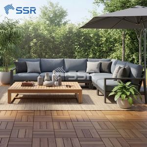 Best Price Natural 12 Slat Acacia Wood Decking <b>Tiles</b> Outdoor <b>Interlocking</b> Floor <b>Tiles</b> Suitable for Garden - Product Image 4