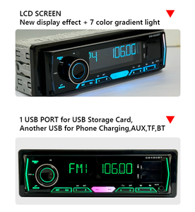Estéreo para Auto de Un Solo DIN, Diseño Privado OEM, 12V/24V, Dos Puertos USB con Bluetooth, <span class=keywords><strong>FM</strong></span>, Aux, Reproductor de MP3 para Auto - Product Image 6