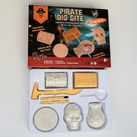 Kit de Excavación Educativo 5 en 1 para Niños, Juguetes de Excavación para Arqueología Pirata, Exploración para Edades de 5 a 7 Años, Hecho de TPR