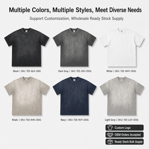 เสื้อยืดคอตตอนหนา 250 กรัม ทรงโอเวอร์ไซส์ สไตล์วินเทจ สตรีทแวร์ แขนสั้น รับผลิตตามแบบ OEM ODM สำหรับการสั่งซื้อจำนวนมาก - Product Image 3