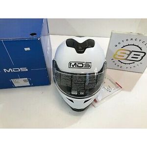 Casco Integrale MDS Bianco Taglia L, Attrezzatura di Sicurezza per Moto da Corsa - Product Image 1