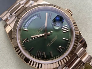 Reloj Mecánico de Súper Calidad, 41 mm, Fábrica PPM, Acero 904L, Movimiento 3255, 228235, Peso 208 g, Oro Rosa, Verde, Modelo President - Product Image 3