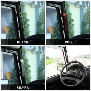 Maniglia di Supporto per Montante A in Lega di Alluminio Argento/Rosso/Nero per Land Rover Defender 90 110 2004-18, Accessori <span class=keywords><strong>Auto</strong></span> - Product Image 6
