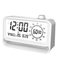 Luz nocturna integrada, termómetro, reloj despertador electrónico con cuenta atrás, temporizador visual, gestión del tiempo para estudiantes, moderno y minimalista