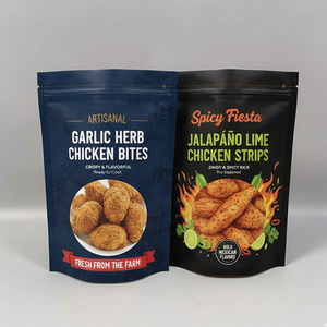 Bolsa de almacenamiento con cremallera para comida, bolsa de almacenamiento transparente con impresión Digital para alimentos congelados, resellable - Product Image 4