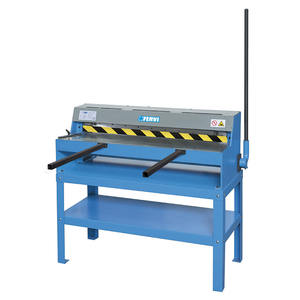 Cisaille à tôle Fervi avec banc, lame en acier au carbone de 1200 mm, qualité industrielle, bleue - Product Image 1