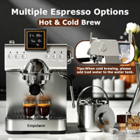 Machine à café expresso électrique semi-automatique en plastique de haute qualité 120V/220V pour CB2 avec système de brassage à chaud/froid