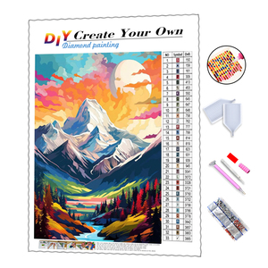 Vente en gros de peinture diamantée paysage de <span class=keywords><strong>montagne</strong></span> enneigée peinture d'art diamantée haut de gamme cadeau de décoration intérieure - Product Image 3