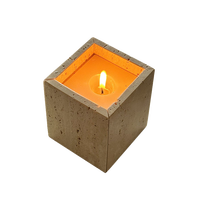 SAIDKOCC Bougeoir en travertin naturel personnalisé Pot à bonbons Stockage de bijoux Mini diffuseur d'arôme floral et diffuseur Mini Vase
