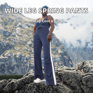 Pantalones Anchos de Pierna Acampanada de Cintura Alta para Mujer, Transpirables, de Ajuste Regular, Colección Primavera, Casuales, 100% Algodón, ODM - Product Image 2