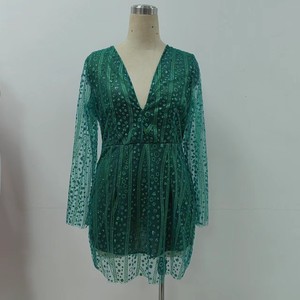 New Style Spring <strong>Summer</strong> <strong>Sequin</strong> Long Sleeve <strong>Dresses</strong> Party Dinner <strong>Sexy</strong> <strong>Bodycon</strong> <strong>Dress</strong> - Product Image 6