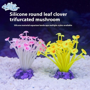 Venta directa del fabricante Colorido Seta de silicona de tres puntas Coral simulado Paisajismo <span class=keywords><strong>Pecera</strong></span> Ornamento Decoración de acuario - Product Image 2