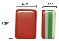 Mahjong de Lujo Acrílico de 4 Capas con Diseño de Árbol de Navidad, Santa Claus y Copos de Nieve Rojos y Verdes, 160 Fichas, Regalo Personalizado