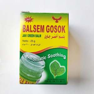 Livraison gratuite BALSEM GOSOK 25g Agent apaisant à l'arôme vert <span class=keywords><strong>Crème</strong></span> apaisante <span class=keywords><strong>Crème</strong></span> de massage à la menthe poivrée soulage les muscles et les articulations - Product Image 3