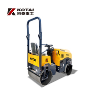 KOTAI KD012 Mini Compacteur Rouleau de Route 1Ton/1.2Ton Moteur Diesel Rouleau à Double Tambours avec Pompe à Moteur Changchai et Roulement