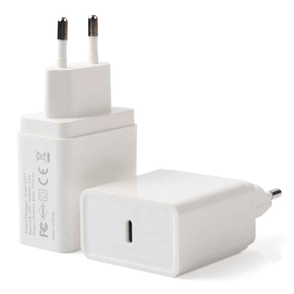Wholesale UK US EU Plug Fast Usb C PD Charger 15W 27W 30W Wall Charger for Android Phone manual charger