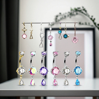2025 mode Piercing acier chirurgical corps bijoux en gros Xinfocus nouveau Design Zircon ventre anneau Zircon nombril Piercing bijoux