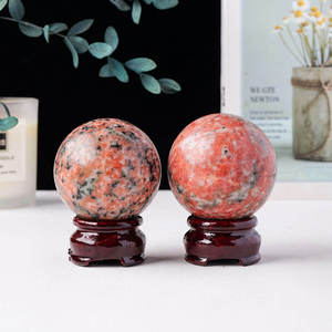 Sphères de Cristal Naturelles Polies en Pierre de Soleil et Tourmaline Verte pour Décoration – Vente en Gros - Product Image 4