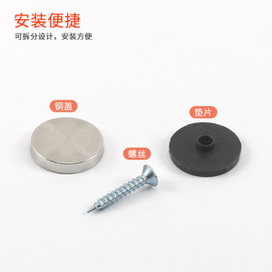 Vis de fixation décorative en acier inoxydable avec patin en caoutchouc pour fixation plastique, tête cylindrique fendue métrique - Product Image 3