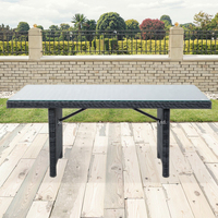 Joyeleisure - Mobilier de jardin moderne - Table rectangulaire en rotin pour balcon, hôtel, salon et parc
