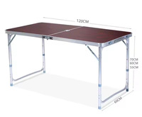 Table Pliante Carrée Multifonctionnelle Fabriquée en Usine avec Deux Chaises et Quatre Chaises pour un Usage Portable Facile en Camping