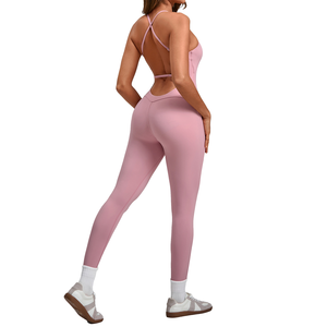 Combinaison de sport pour <span class=keywords><strong>femme</strong></span> Quick-Dr, vêtements de fitness légers en spandex/nylon, sans couture, longueur intégrale, ajustement personnalisé, body de yoga - Product Image 5