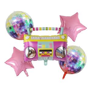 Globos de patinaje de arcoíris, caja de globos de 80s y 90s, tema Retro, Hip-Hop, suministros de decoración para fiesta de cumpleaños, 2023 - Product Image 5