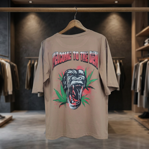 Camiseta Oversize de Algodón Vintage Personalizada para Hombre, Talla Grande, con Estampado Gráfico Puff, Lavado Ácido, Corte Holgado, Estilo Urbano Unisex - Product Image 3
