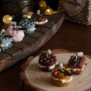 Velas Aromáticas de Macarons Hechas a Mano para Navidad, Regalo de Cumpleaños, Velas de Cera de Soja con Etiqueta Privada Personalizada - Product Image 4