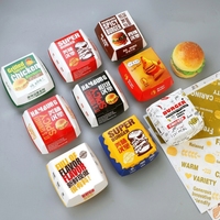Boîte à hamburger biodégradable, non toxique, impression couleur personnalisée, écologique, pour les grossistes en fournitures de restaurants