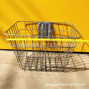 Cesta para bicicleta, marco frontal de metal, color plateado, montaje duradero en el marco, piezas para ciclismo - Product Image 5