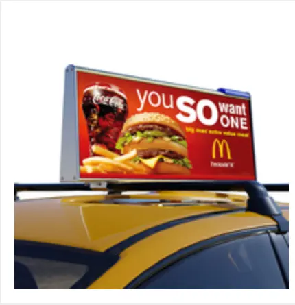 Hoge Helderheid Outdoor P2.5 P3.076 P4 Taxi Auto Top Dak Reclame Led Scherm Scherm Bord Led Billboard Display Scherm Scherm