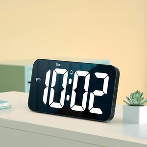 Nhân vật lớn Led điều khiển âm thanh đồng hồ báo thức âm nhạc hai nhóm Đồng hồ treo tường treo hai mục đích - Product Image 5